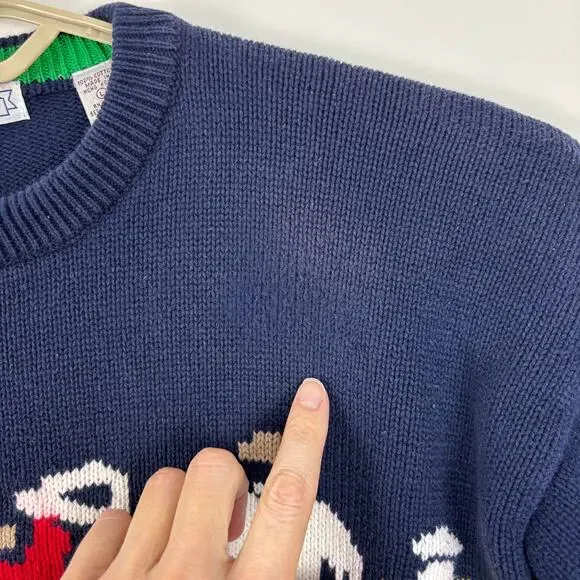 Vintage John Ashford Golf Golfer Scene Sweater Large Cotton preppy